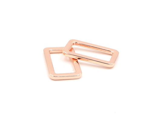 Rose Gold 1 inch (25mm) Rectangle Ring - Set of 2 - Modern Fabric Shoppe