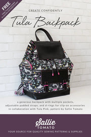 Sallie Tomato Pattern - Tula Backpack Paper Pattern - Modern Fabric Shoppe