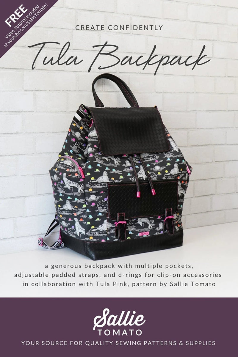 Sallie Tomato Pattern - Tula Backpack Paper Pattern - Modern Fabric Shoppe