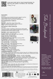 Sallie Tomato Pattern - Tula Backpack Paper Pattern - Modern Fabric Shoppe