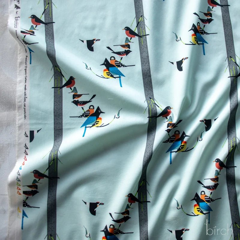 Sierra Range by Charley Harper- Birds on Pine CH-164 Half Yard- August 2026 - Modern Fabric Shoppe