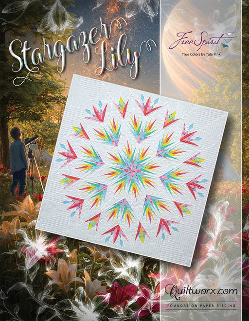 Stargazer Lily Quilt Pattern- Foundation Paper Piecing - Modern Fabric Shoppe