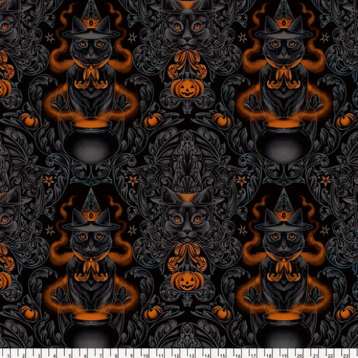 Storybook Halloween by Rachel Hauer - Black Cat PWRH059.BLACK - May 2023 - Modern Fabric Shoppe