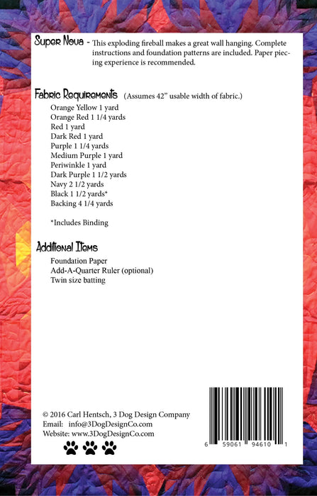 Super Nova Quilt Pattern By Carl Hentsch - Modern Fabric Shoppe