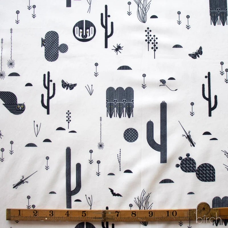 The Desert by Charley Harper- Desert Silhouette Cream CH-219 Half Yard- August 2026 - Modern Fabric Shoppe