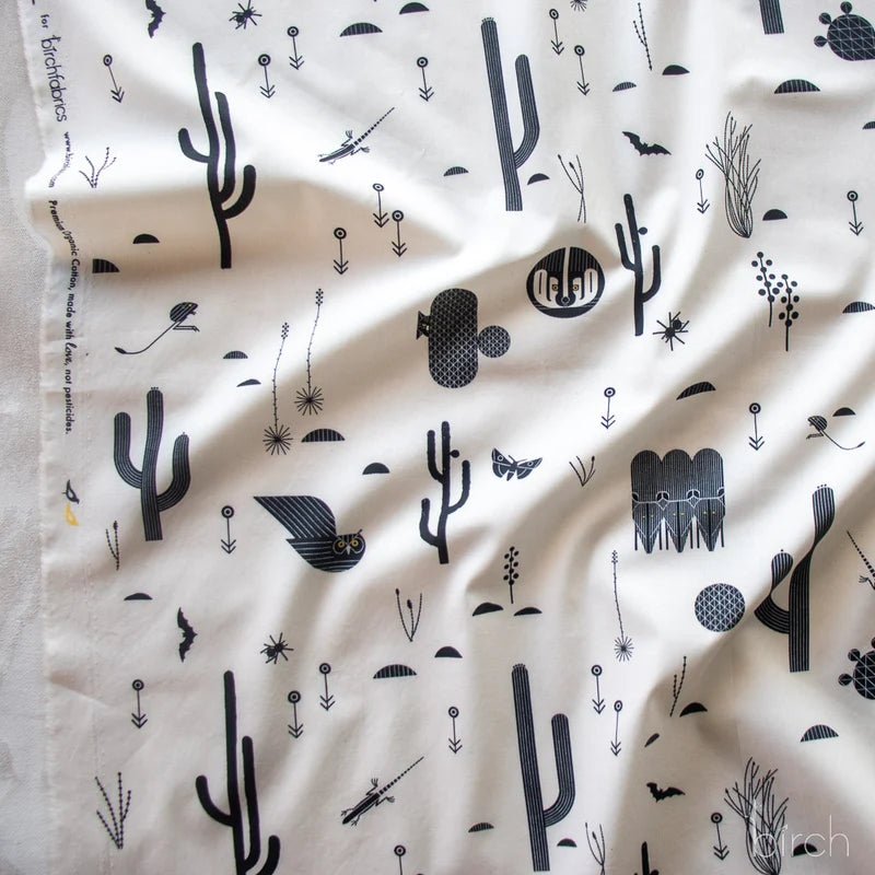 The Desert by Charley Harper- Desert Silhouette Cream CH-219 Half Yard- August 2026 - Modern Fabric Shoppe