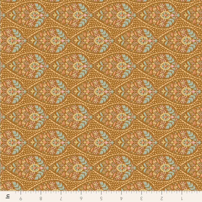 Tilda Sanctuary - Adina TIL110566 Ochre - Half Yard - October 2024 - Modern Fabric Shoppe