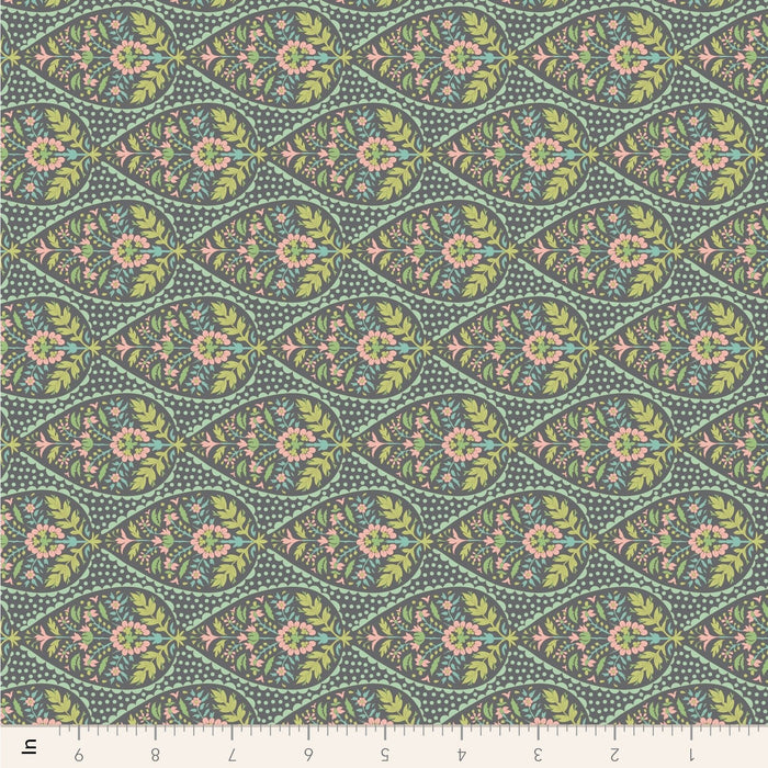 Tilda Sanctuary - Adina TIL110576 Greygreen - Half Yard - October 2024 - Modern Fabric Shoppe