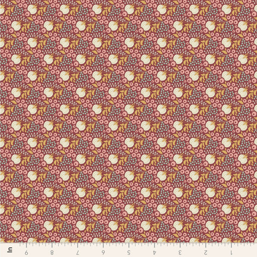 Tilda Sanctuary - Cottonfield TIL110564 Maroon - Half Yard - October 2024 - Modern Fabric Shoppe