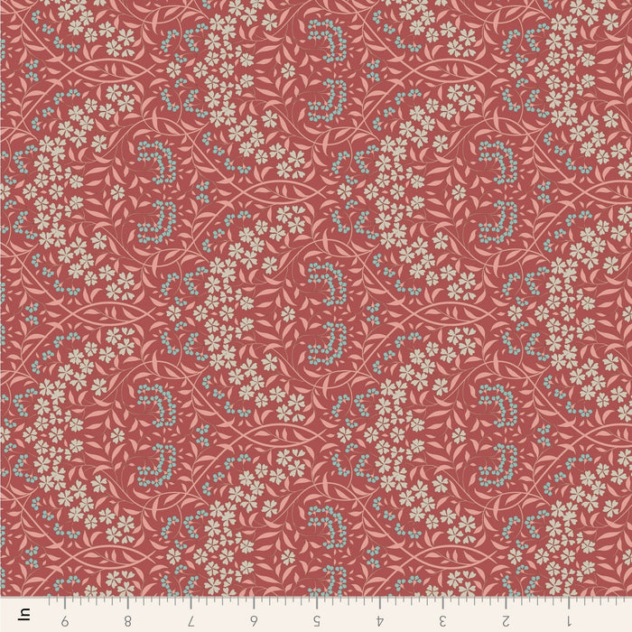 Tilda Sanctuary - Larissa TIL110565 Rhubarb - Half Yard - October 2024 - Modern Fabric Shoppe