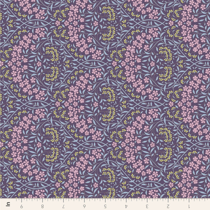 Tilda Sanctuary - Larissa TIL110575 Eggplant - Half Yard - October 2024 - Modern Fabric Shoppe