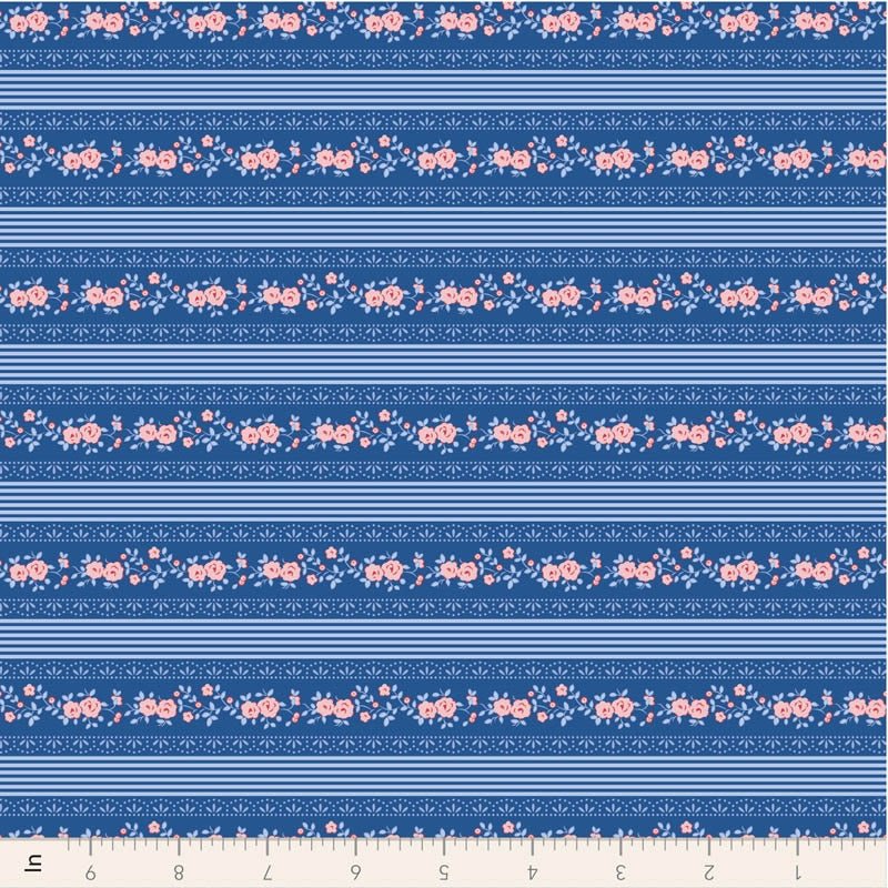 Tilda- Something Blue- Blenders Claramay TIL110167 Blue- Half Yard- June 2026 - Modern Fabric Shoppe