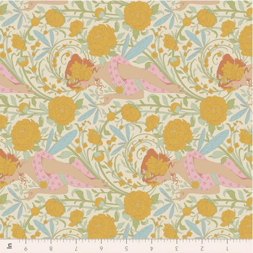 Tilda Songbird- Aubrey TIL100656 Mustard- Half Yard- February 2026 - Modern Fabric Shoppe