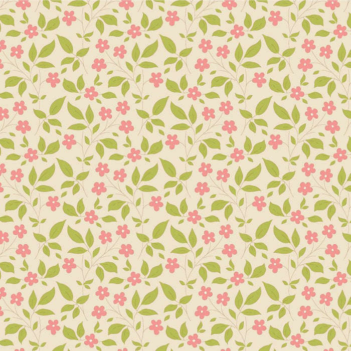 Tilda Sunday Brunch Blenders - Tipsy TIL110122 Cream Pink - Half Yard - February 2025 - Modern Fabric Shoppe