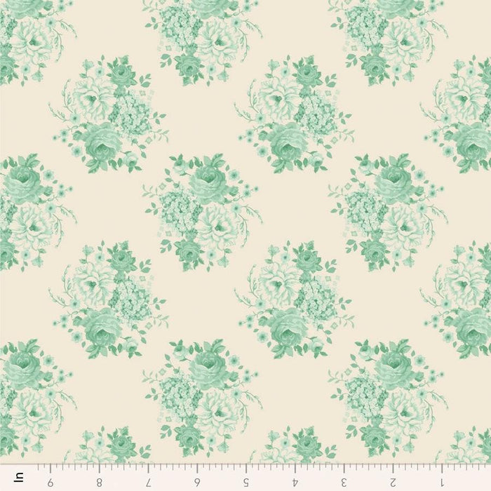 Tilda Sunday Brunch - Mia TIL110584 Teal - Half Yard - February 2025 - Modern Fabric Shoppe