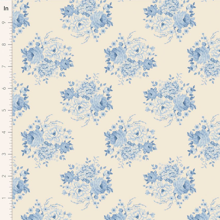 Tilda Sunday Brunch - Mia TIL110597 Blue - Half Yard - February 2025 - Modern Fabric Shoppe