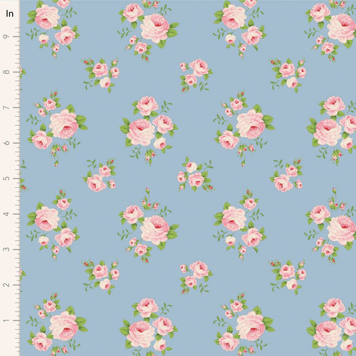 Tilda Sunday Brunch - Mille TIL110599 Sky - Half Yard - February 2025 - Modern Fabric Shoppe