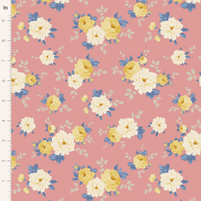 Tilda Sunday Brunch - Pernille TIL110593 Pink - Half Yard - February 2025 - Modern Fabric Shoppe