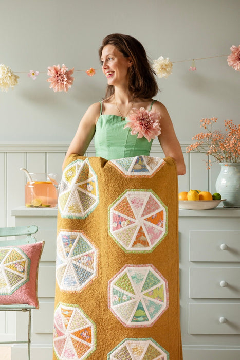 Tilda - Sunday Brunch - Spiked Lemonade Quilt Kit - Chambray Mustard - February 2025 - Modern Fabric Shoppe