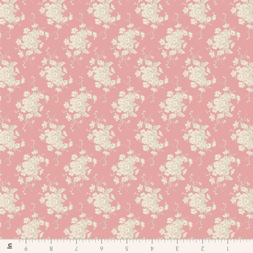 Tilda Sunday Brunch - White Flowers TIL110591 Pink - Half Yard - February 2025 - Modern Fabric Shoppe