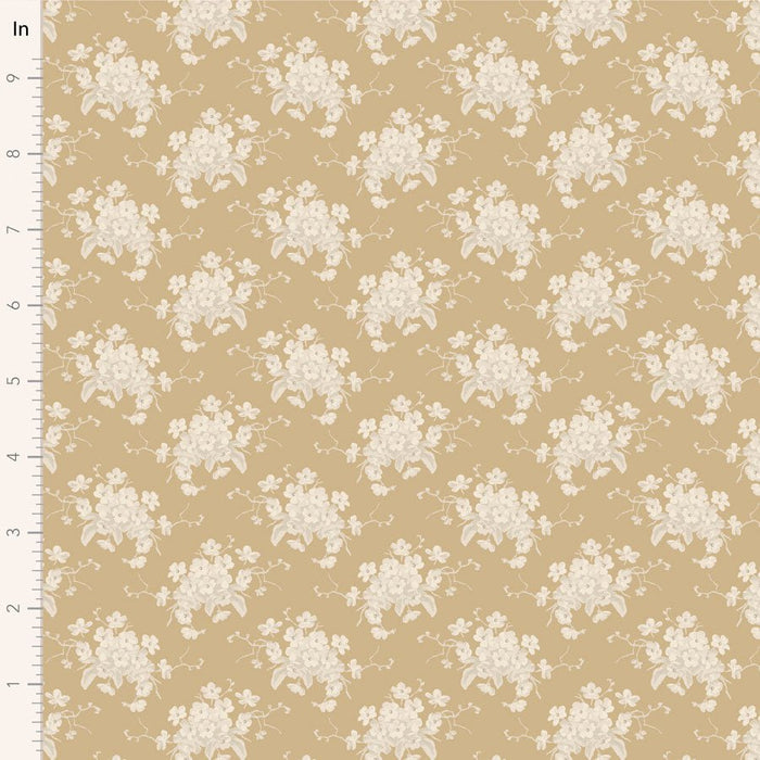 Tilda Sunday Brunch - White Flowers TIL110600 Sand - Half Yard - February 2025 - Modern Fabric Shoppe