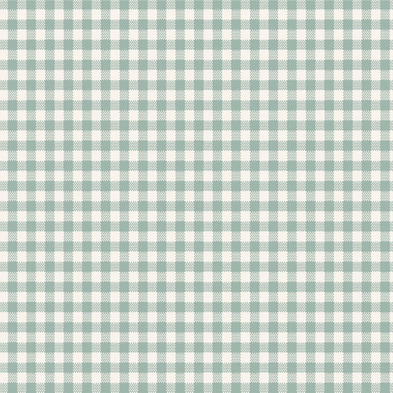 Tilda Woven Widebacks 108" Width- Gingham TIL150017-V15-Duckegg- Half Yard- October 2026 - Modern Fabric Shoppe