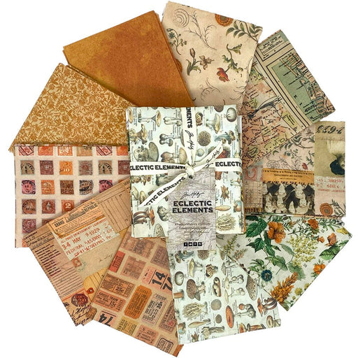 Tim Holtz Eclectic Elements - Orange - Fat Quarter Bundle - December 2024 - Modern Fabric Shoppe