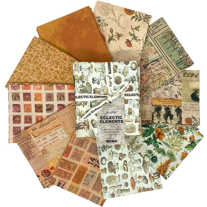 Tim Holtz Eclectic Elements - Orange - Fat Quarter Bundle - December 2024 - Modern Fabric Shoppe