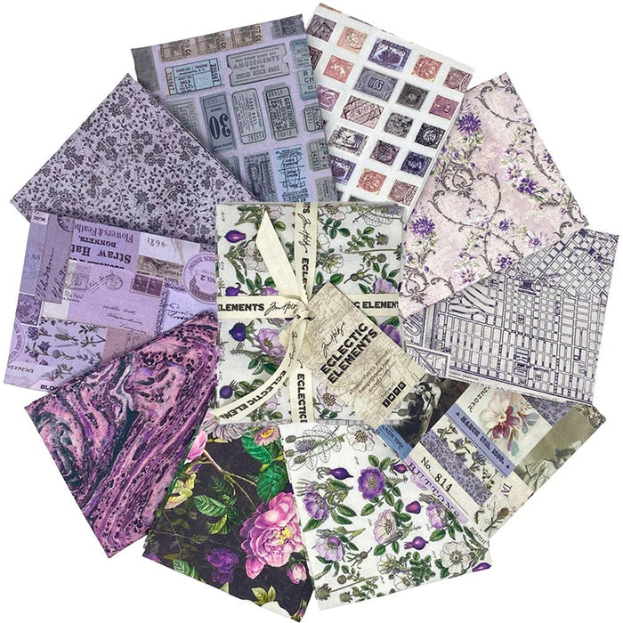Tim Holtz Eclectic Elements - Purple - Fat Quarter Bundle - July 2025 - Modern Fabric Shoppe