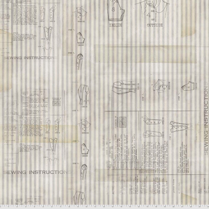 Tim Holtz - Eclectic Elements - Sewing Instructions PWTH110.LINEN - Half Yard - Modern Fabric Shoppe