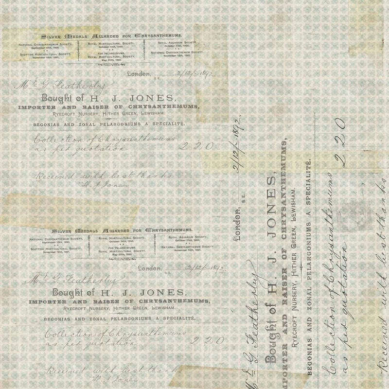 Tim Holtz - Electric Elements - Horticulture PWTH094.AQUAX - Half Yard - Modern Fabric Shoppe