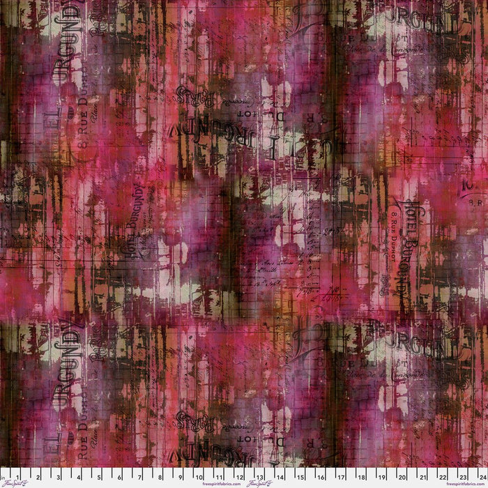 Tim Holtz - Electric Elements - Hotel Burgundy PWTH145.VINEYARD - Half Yard - Modern Fabric Shoppe