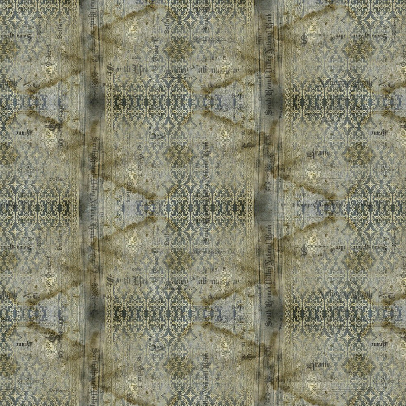 Tim Holtz - Electric Elements - Stained Damask PWTH133.NEUTRAL - Half Yard - Modern Fabric Shoppe