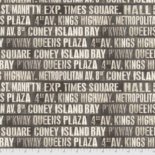 Tim Holtz - Electric Elements - Subway Signs PWTH173.CHARCOAL - Half Yard - Modern Fabric Shoppe