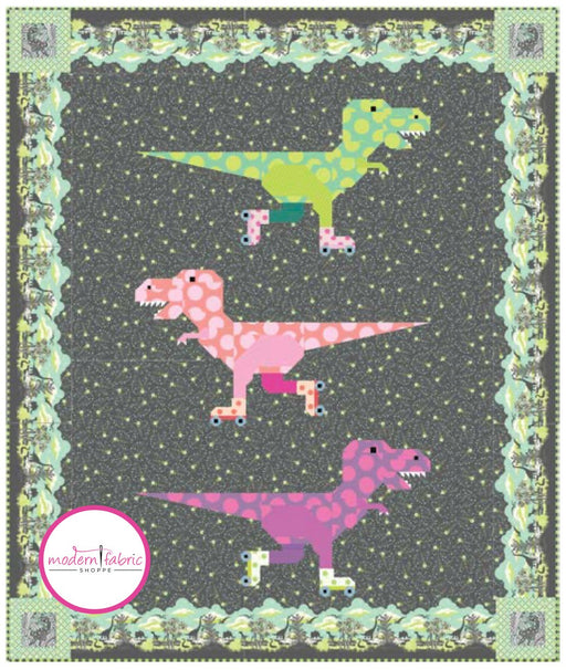 Tula Pink- Roar- Dinorama Quilt Kit-Storm Version- April 2023 Delivery - Modern Fabric Shoppe