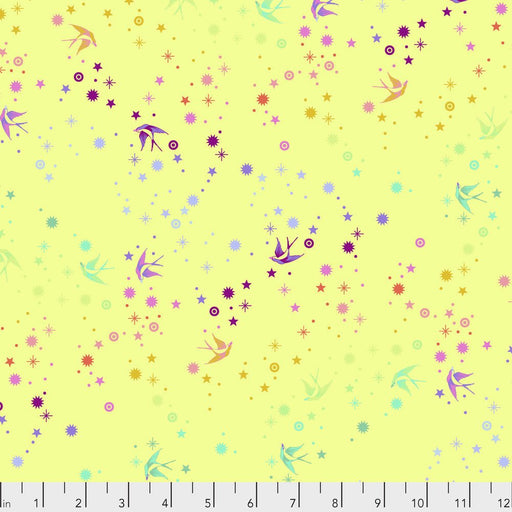 Tula Pink - True Colors Fairy Dust Rainbow - PWTP133.LIME - Half Yard - Modern Fabric Shoppe