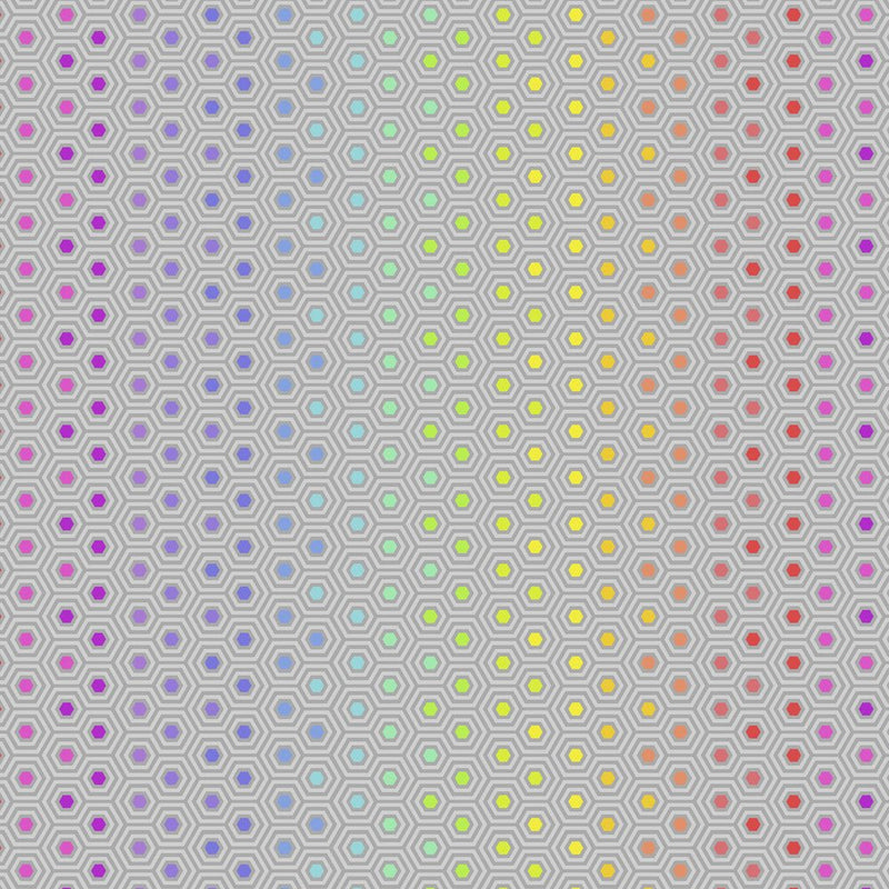 Tula Pink - True Colors Hexy Rainbow - PWTP151.DOVE - Half Yard - Modern Fabric Shoppe