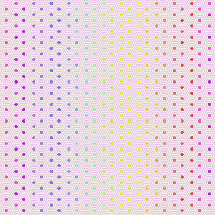 Tula Pink - True Colors Hexy Rainbow - PWTP151.SHELL - Half Yard - Modern Fabric Shoppe