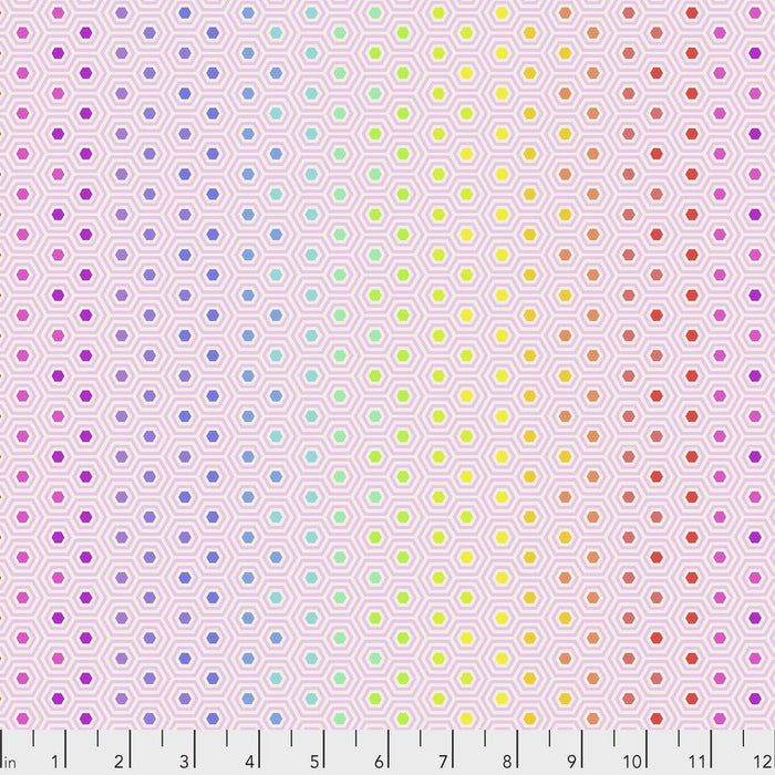 Tula Pink - True Colors Hexy Rainbow - PWTP151.SHELL - Half Yard - Modern Fabric Shoppe