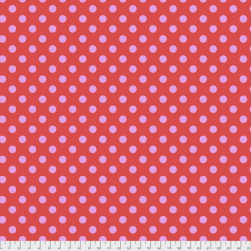 Tula Pink - True Colors Pom Poms - PWTP118.POPPY - Half Yard - Modern Fabric Shoppe