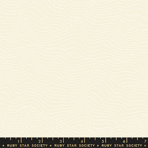 Water - Collaboration by Ruby Star Society - Wavelength RS 5129 11 - Natural - Half Yard - January 2024 - Modern Fabric Shoppe