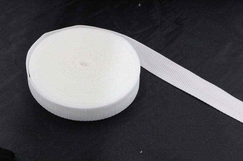 White Green Polypropylene 1 inch (25mm) width Webbing- by the yard - Modern Fabric Shoppe