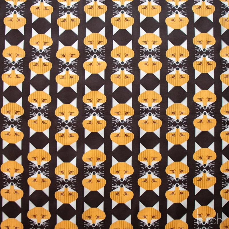 Woodland Wonders by Charley Harper- Fox Face Raisin CH-462 Half Yard- August 2026 - Modern Fabric Shoppe