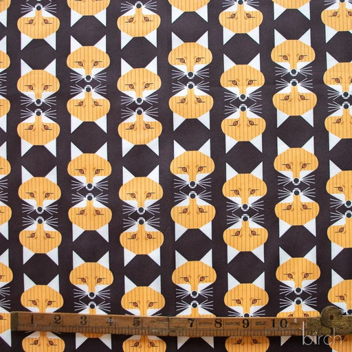 Woodland Wonders by Charley Harper- Fox Face Raisin CH-462 Half Yard- August 2026 - Modern Fabric Shoppe