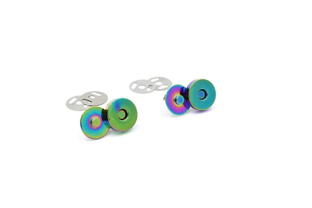 Rainbow Magnetic Snaps/Closures for Handbags & Wallets - Set of 2!