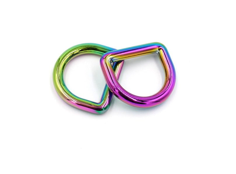 Rainbow 1 inch (25mm)  D-Ring Hardware- Set of 2