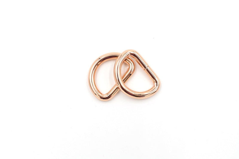 Rose Gold 1 inch (25mm) D-Ring Hardware- Set of 2