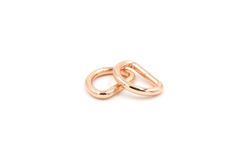 Rose Gold 1 inch (25mm) D-Ring Hardware- Set of 2