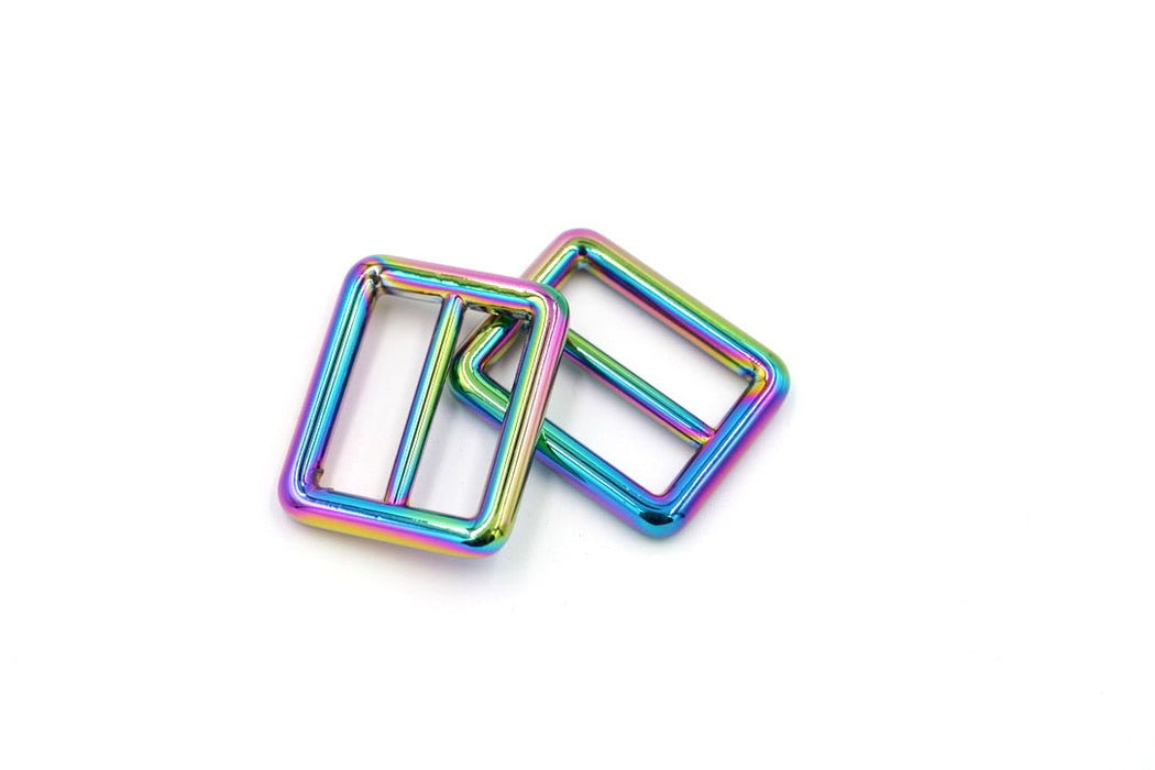 Rainbow 1 inch (25mm) Flat Slider- Set of 2
