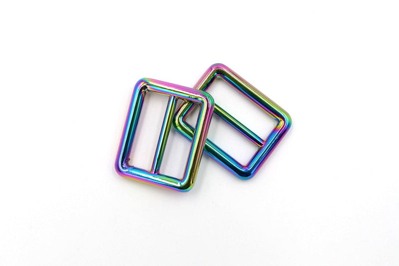 Rainbow 1 inch (25mm) Flat Slider- Set of 2